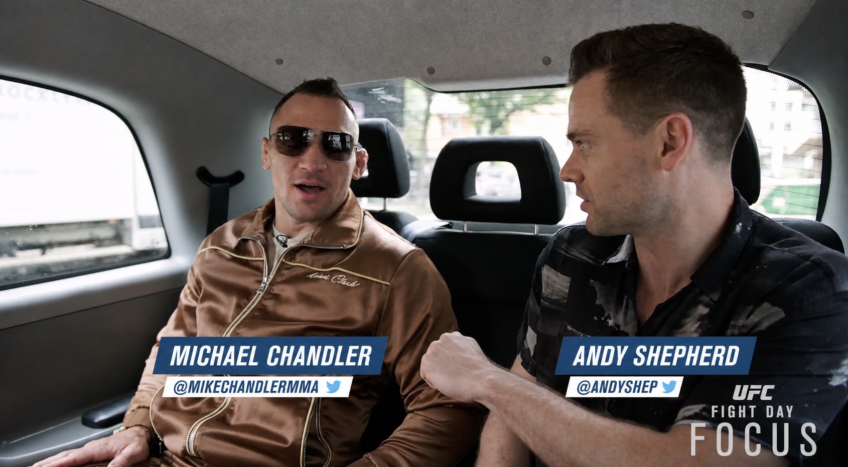 Andy Shepherd interviewing Michael Chandler for UFC Fight Day Focus